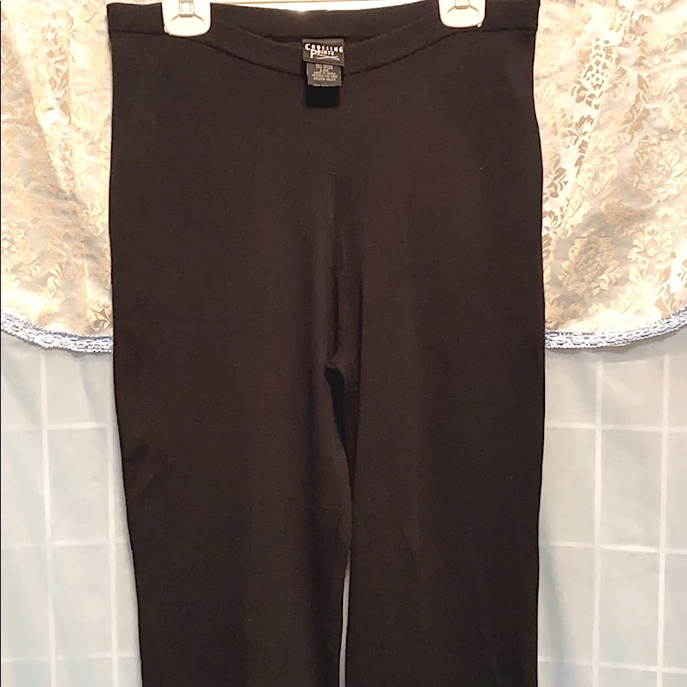 CROSSING POINTE BLACK SWEATER PANTS SZ L